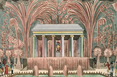 1807年11月28日、リュクサンブール公園の花火の様子